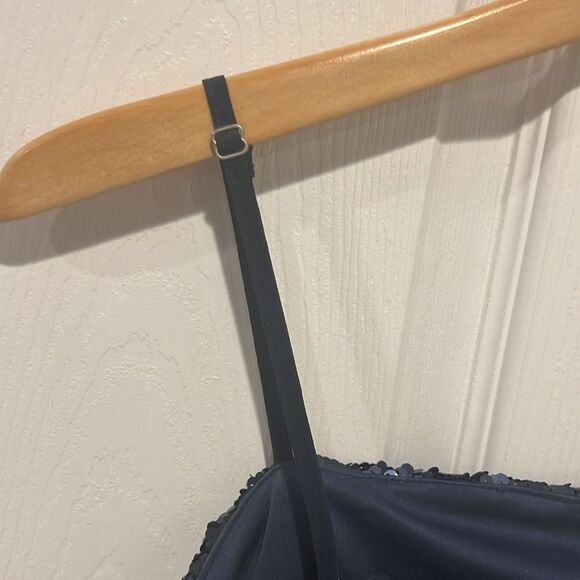 Lulus Keyla navy blue velvet sequin mini dress size large - Picture 6 of 8